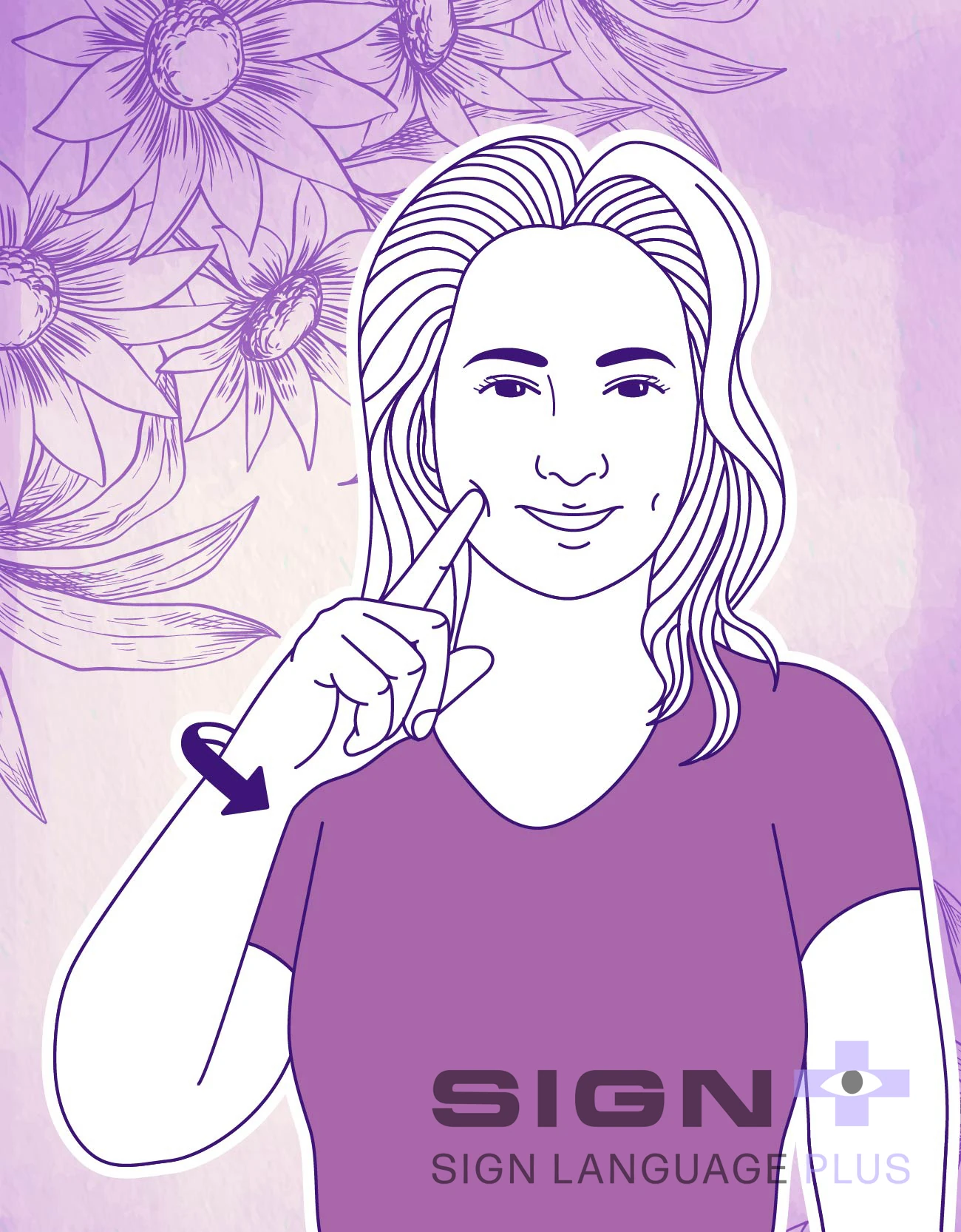 Jaime Brown — custom sign-name portrait with flowers