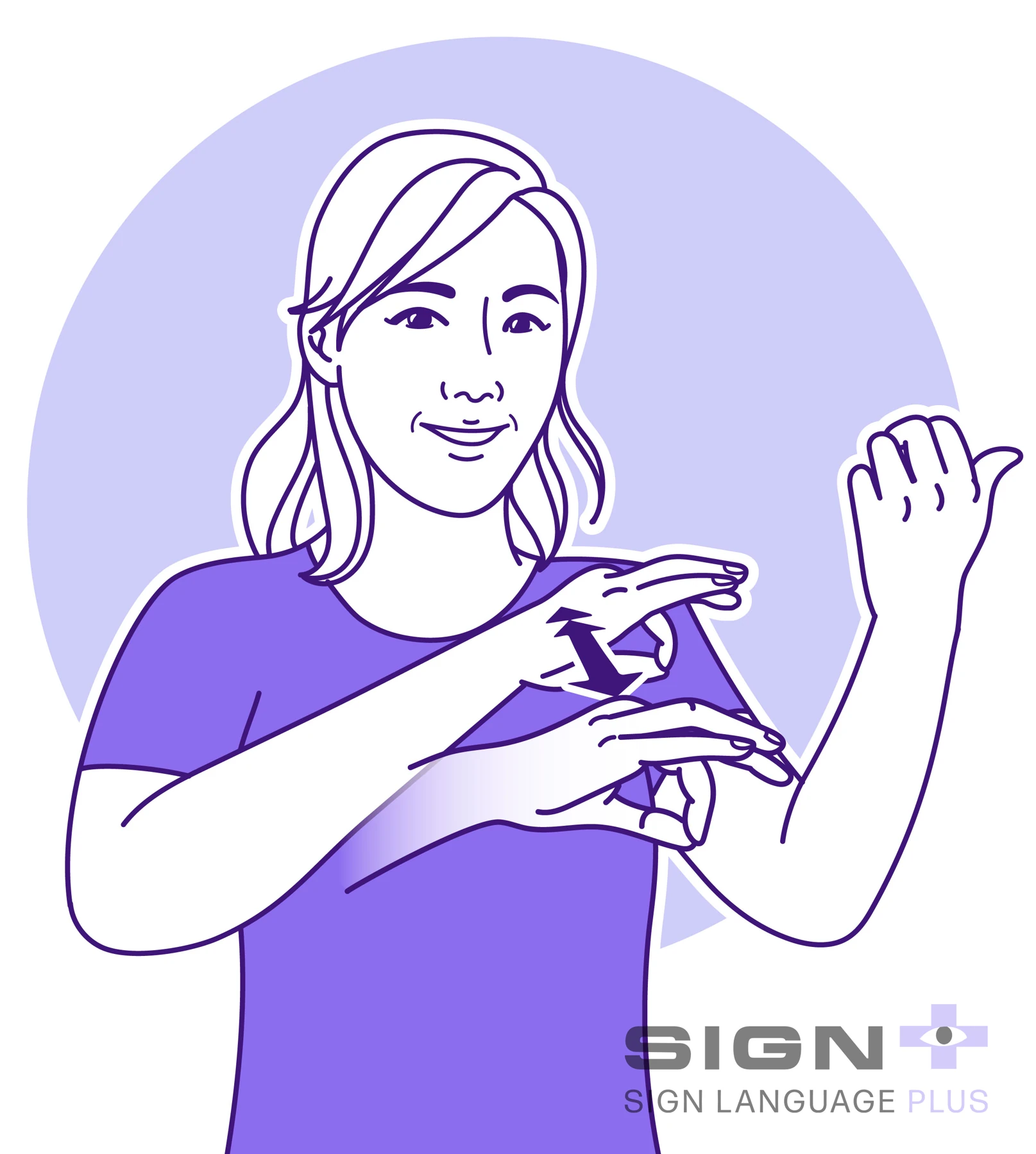 Violin Yau — custom sign-name portrait in purple