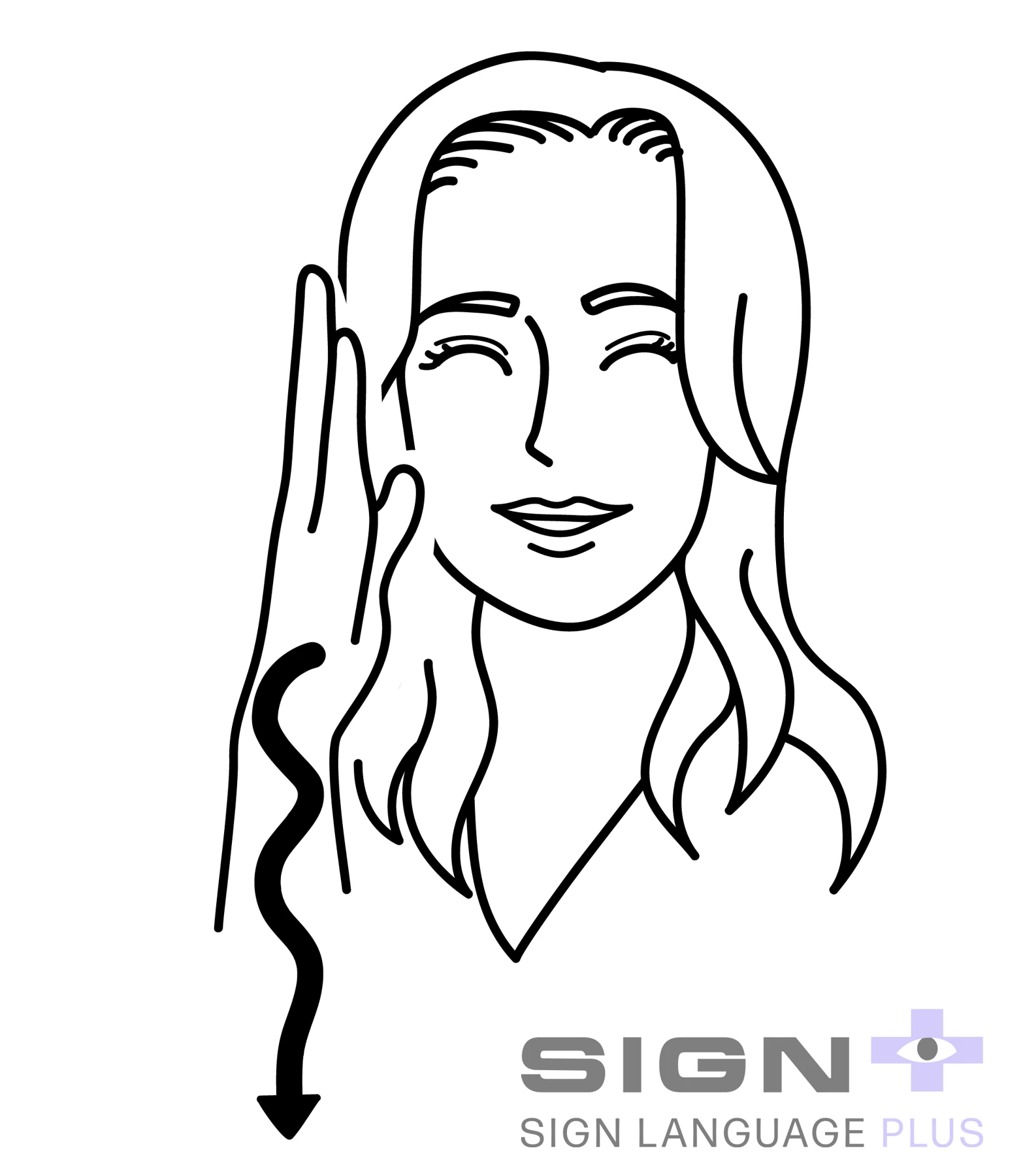 Suki — line-drawn sign-name portrait