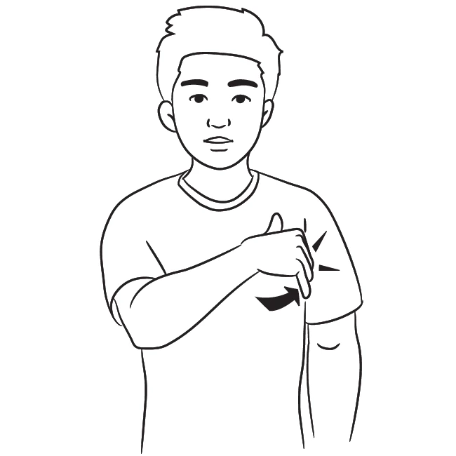 Morning — Auslan illustration